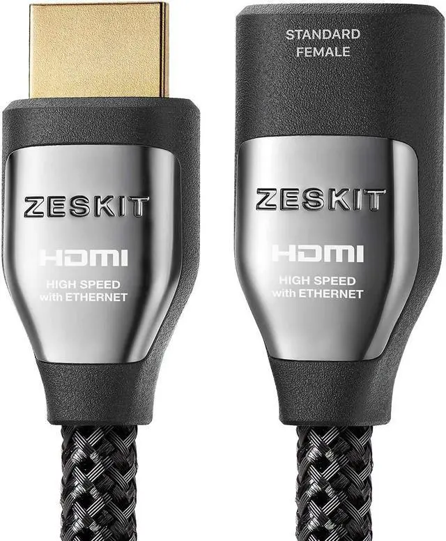 Alt view image 5 of 5 - Cinema Plus 4K 6.5ft Male to Female High Speed HDMI Extension Cable 22.28Gbps Compatible with 4K 60Hz Dolby Vision HDR ARC HDCP 2.2 Roku Fire TV Stick Xbox PS4 Pro Apple TV LG Sony Samsung