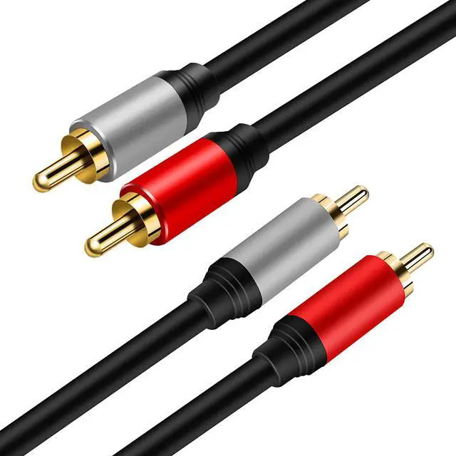 Alt view image 2 of 7 - 2RCA to 2RCA Cable 3Ft Gold-Plated 2 RCA Male to 2 RCA Male Stereo Audio Cable for Home Theater HDTV Gaming Consoles Hi-Fi Systems (3Ft/1M)