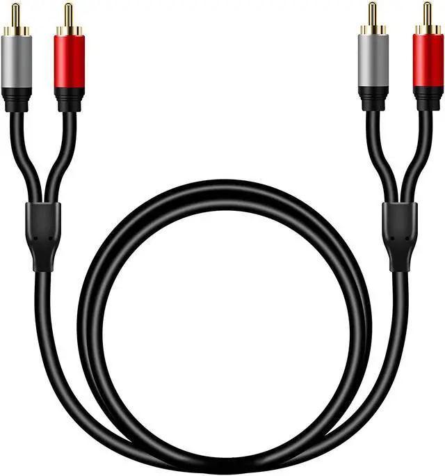 Alt view image 3 of 7 - 2RCA to 2RCA Cable 3Ft Gold-Plated 2 RCA Male to 2 RCA Male Stereo Audio Cable for Home Theater HDTV Gaming Consoles Hi-Fi Systems (3Ft/1M)