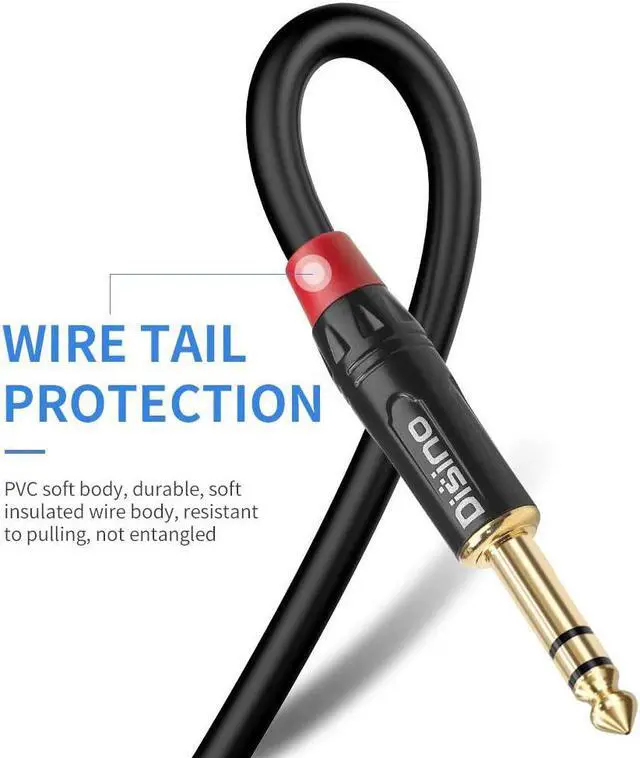 Alt view image 2 of 7 - 1/4 inch TRS Stereo Y-Splitter Insert Cable 1/4 Inch Male Jack to Dual 1/4inch(6.35mm) Male TS Mono Breakout Cable Audio Patch Cord - 6.6 Feet/2 Meter