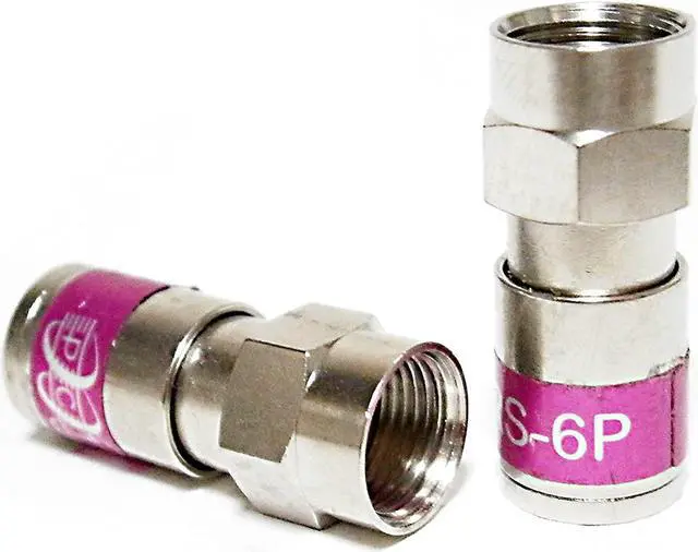 Main image of 100 Pieces PCT-TRS-6P RG6 Fittings Plenum F connector CMP RATED COAX CONNECTOR