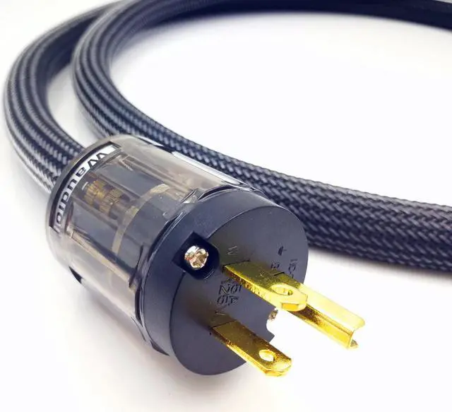 Alt view image 2 of 6 - 10 AWG Hi-End HiFi Audio Universal AC Power Cable Power Cord US Plug - 5FT (1.5M)
