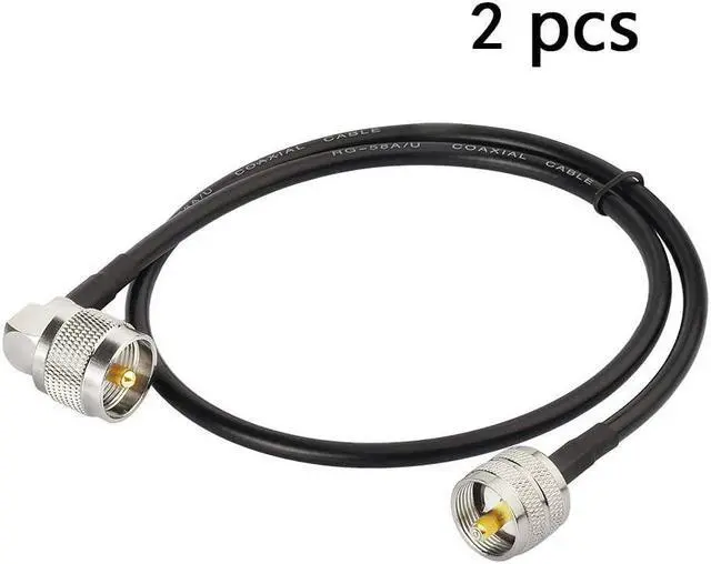 Alt view image 4 of 5 - Superbat PL-259 Jumper Cable UHF (Pl259) Male to Male Low Loss Digital RG58 Coax Cable (2 Foot RG58) for HAM & CB Radio,Antenna Analyzer,Dummy Load,SWR Meter 2-Pack