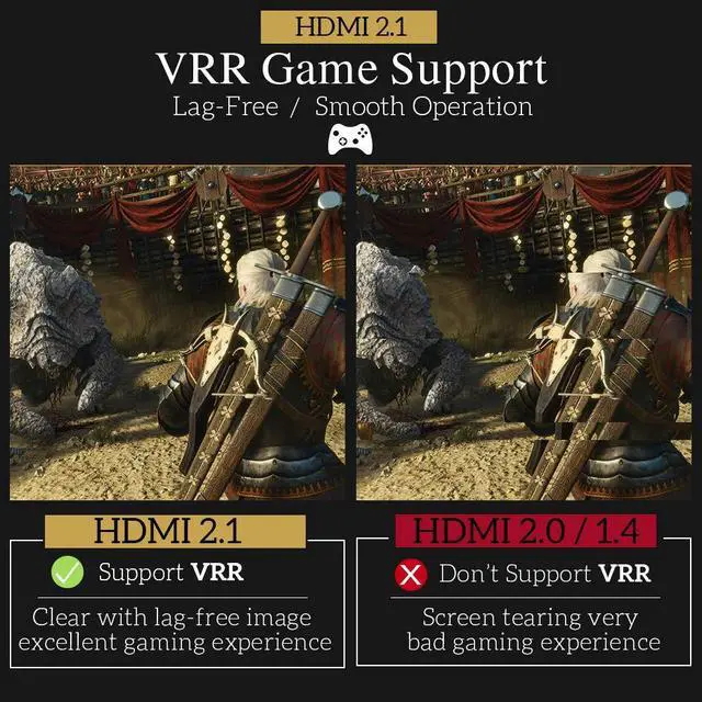 Alt view image 5 of 6 - Certified 8K HDMI 2.1 Fiber Optical Cable,10K Ultra High Speed HDMI 33ft 48Gbps 4K 120Hz 8K 120Hz 10K 120Hz, eARC Dolby Vision Atmos HDR10 RTX 3080/3090 4090 PS5 Xbox Sony LG C9/B9