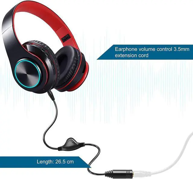 Alt view image 4 of 7 - 3.5mm Headphone Extension Cables 2pcs 3.5mm Male to Female Stereo Audio Extension Cord with Volume Adjustment Control for Smartphone Tablets MP3 Players - 10inch