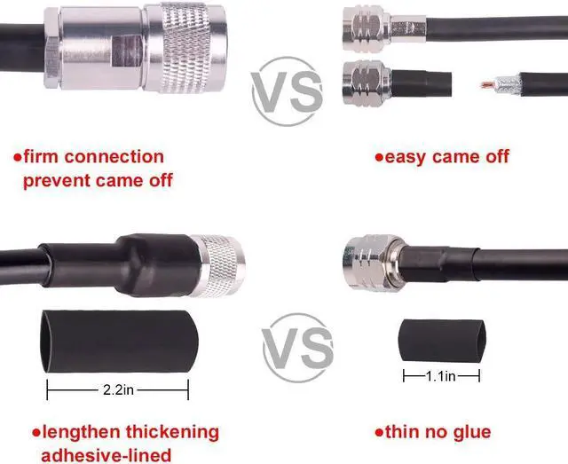 Alt view image 4 of 6 - XRDS-RF KMR 400 UHF Coaxial Cable 25ft, PL-259 UHF Male to Male Connector Coax Jumper Low Loss 50 ohm Cable for AIS Antenna, VHF Marine Antenna, HAM & CB Radio, Antenna Analyzer, Dummy Load, SWR Meter