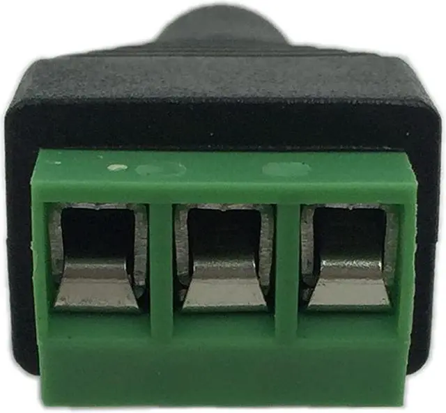 Alt view image 3 of 7 - 3.5mm Stereo Audio Video Female Jack to 3 Screw Terminal Female Headphone Replacement Solderless Balum Converter Adapter (2-Pack)
