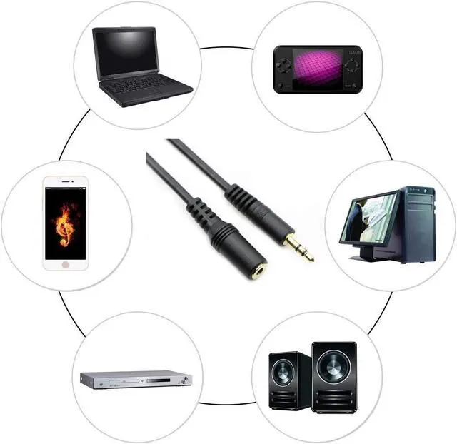 Alt view image 4 of 4 - Pasow 3.5mm Stereo Male to Female Extension Audio Cable Cord (1 Feet)
