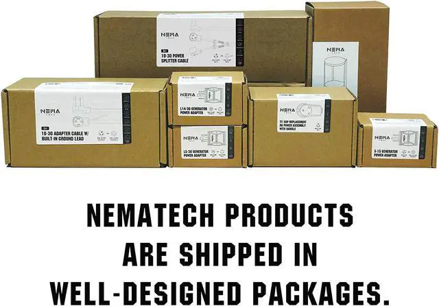 Alt view image 6 of 6 - NemaTech NEMA L14-30P To 6-50R, 12 AWG, 30AMP for Generators Welder Tesla Electric Vehicle EV Adapter Cable (1 ft)