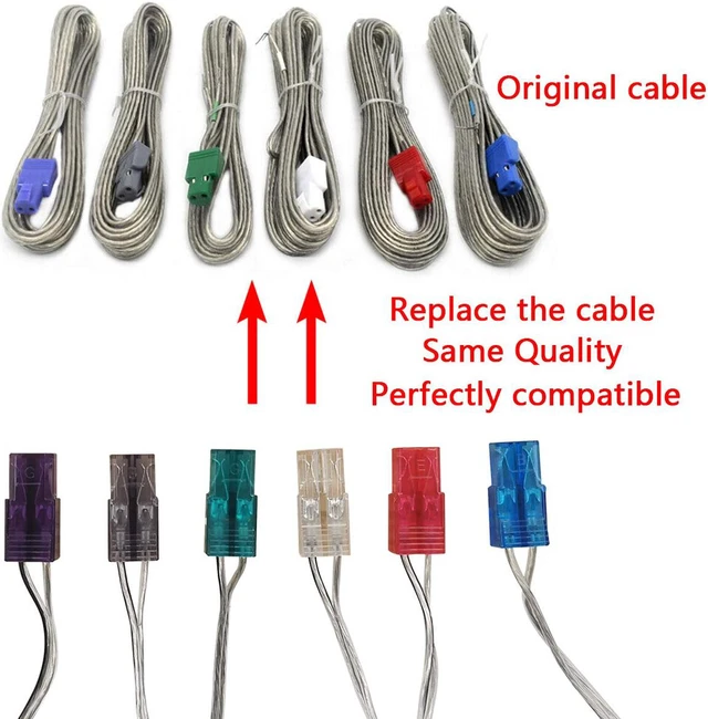 Alt view image 3 of 6 - Set of 6 Home Theater Speaker Wire Cord Cable Fit for Sony Home Theater System DAV-HDX275 DAV-DZ1000 DAV-DZ150K DAV-DZ151KB DAV-DZ230 DAV-DZ295K DAV-DZ310 DAV-DZ555K DAV-DZ640K DAV-DZ780