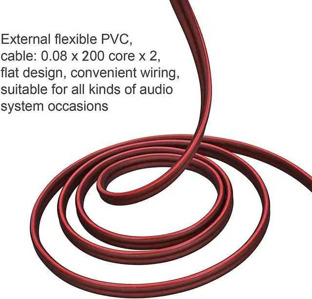Alt view image 5 of 7 - 1/4" Gold-Plated TS Mono Plug to Bare Wire Speaker Cable - 14AWG OFC, Double PVC Shielded for Guitar, Mic & DJ Gear | Hi-Fi Audio, Durable Anti-Corrosion(16.4FT 2PCS)
