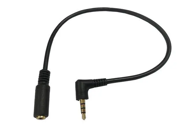 Alt view image 3 of 6 - 1Ft 3.5mm 4 Pole Male to 3 Pole Female Gold Plated Stereo Audio Cable Headset Extension Cable for Phones, Headphones, Speakers, Tablets, PCs, MP3 Players and More(2-Pack)
