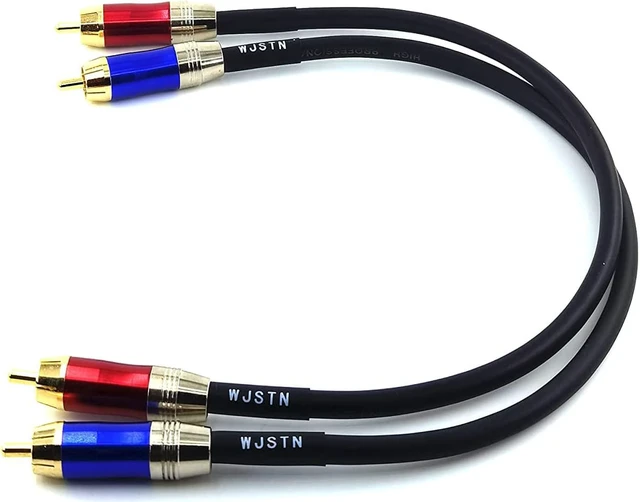 Alt view image 2 of 3 - -020 RCA to RCA Audio Cable Male to Male RCA Stereo Audio Coaxial Digital Cable Digital Stereo Audio Cable for subwoofer Home Theater high-Fidelity Audio-Double Shielding-2 Pack (1FT)