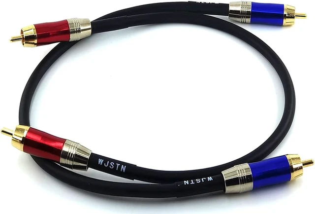 Alt view image 3 of 3 - -020 RCA to RCA Audio Cable Male to Male RCA Stereo Audio Coaxial Digital Cable Digital Stereo Audio Cable for subwoofer Home Theater high-Fidelity Audio-Double Shielding-2 Pack (1FT)