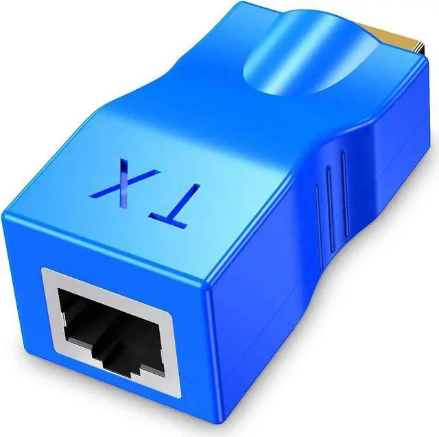 Alt view image 2 of 6 - HDMI to RJ45 Extender HDMI to RJ45 Ethernet Network Converter Over by Cat5-e/6 Cable Splitter 1080p up to 30m/98ft Repeater for HDTV HDPC PS4 STB