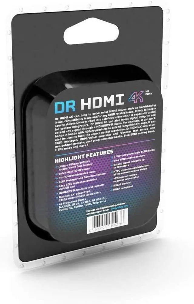 Alt view image 2 of 3 - HDFury DR HDMI 4K DrHDMI4K | 4K HDR | 18Gbps/600MHz | EDID Manager