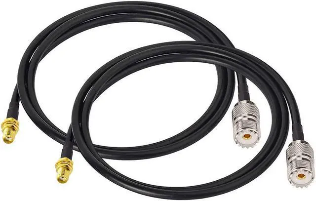 Main image of Bingfu Ham Radio Antenna Adapter SMA Female to UHF SO239 Female RG58 Coaxial Jumper Cable 1m 3 feet (2-Pack) for Handheld Ham Two Way Radio Walkie Talkie Kenwood Baofeng BF-F8HP UV-5R UV-82 BF-888S