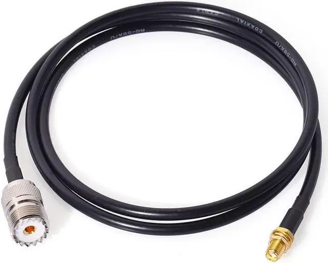 Alt view image 2 of 5 - Bingfu Ham Radio Antenna Adapter SMA Female to UHF SO239 Female RG58 Coaxial Jumper Cable 1m 3 feet (2-Pack) for Handheld Ham Two Way Radio Walkie Talkie Kenwood Baofeng BF-F8HP UV-5R UV-82 BF-888S
