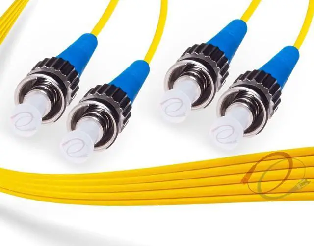 Alt view image 4 of 4 - FiberCablesDirect - 40M OS2 ST ST Fiber Patch Cable | 10Gb Duplex 9/125 ST to ST Singlemode Jumper 40 Meter (131.23ft) | Length Options: 0.5M-300M | 1gb 10gb st-st smf dx sfp 10gbase lr er yellow ofnr