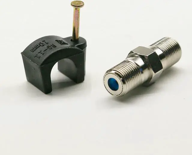 Alt view image 3 of 3 - 40ft BLACK TRI-SHIELD DIRECT BURIAL UNDERGROUND RG-11 COAXIAL CABLE 14AWG 75 Ohm GEL BRAIDED WEATHER SEAL BRASS CONNECTORS BARREL AND 10 NAIL CLIPS INCLUDED ASSEMBLED IN USA by PHAT SATELLITE INTL