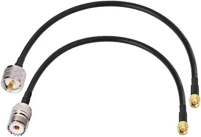 Main image of BINGFU SMA Male to UHF SO239 Female & PL259 Male RG58 Coaxial Jumper Cable 12 inch 30cm (2-Pack) for Portable VNA Vector Network Analyzer Antenna Analyzer Spectrum Analyzer SWR Meter Tester