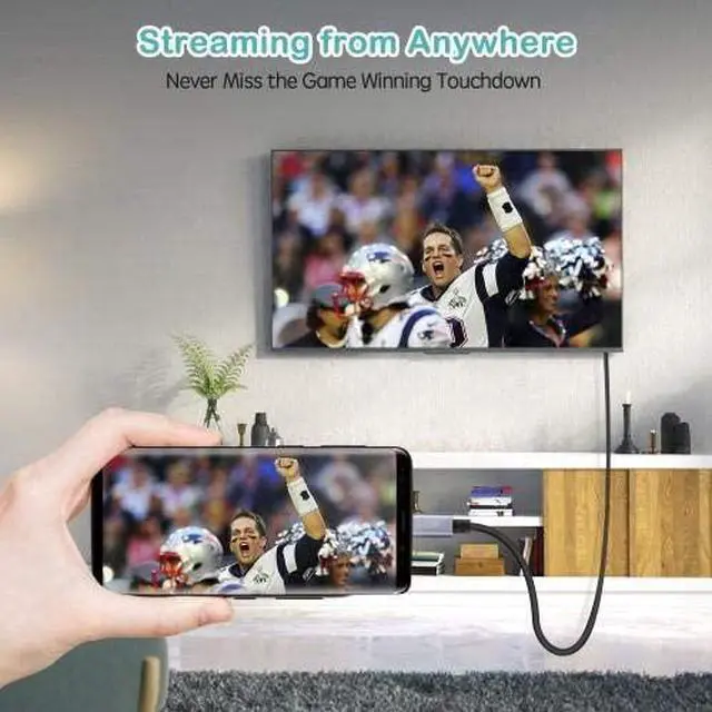 Alt view image 5 of 5 - BoxWave Cable Compatible with YUBWVO Portable Monitor (15.6 in) - SmartDisplay Cable - USB Type-C to HDMI (6 ft), USB C/HDMI Cable - Jet Black