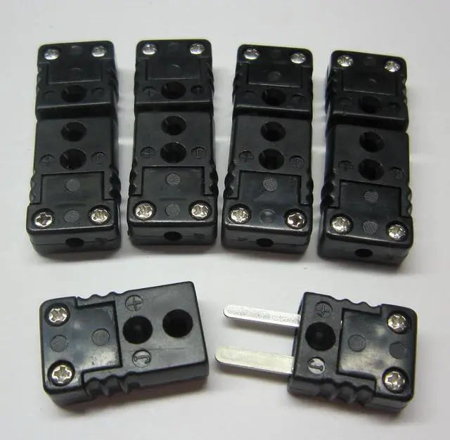 Main image of Mini J-Type Thermocouple Wire Connector, Cable Connector, 5 Sets Pairs Male and Female Plugs