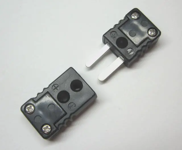 Alt view image 3 of 7 - Mini J-Type Thermocouple Wire Connector, Cable Connector, 5 Sets Pairs Male and Female Plugs