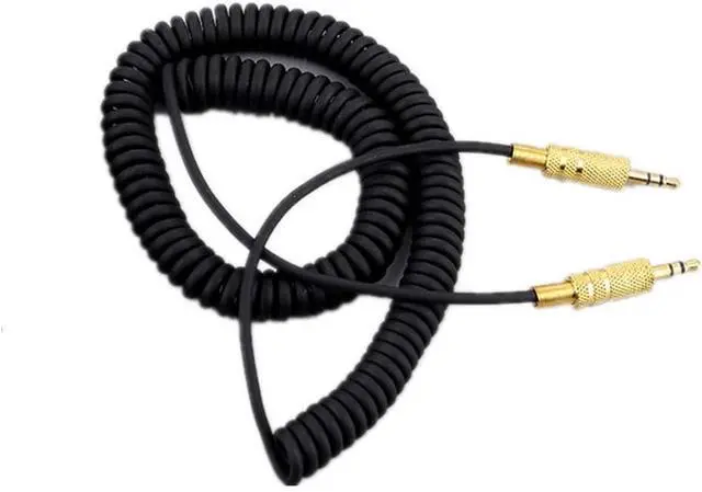 Alt view image 2 of 6 - Wondiwe Audio Line, 3.5mm Replacement Audio AUX Cable Coiled Cord for Marshall Woburn Kilburn II Speaker Male to Male Jack