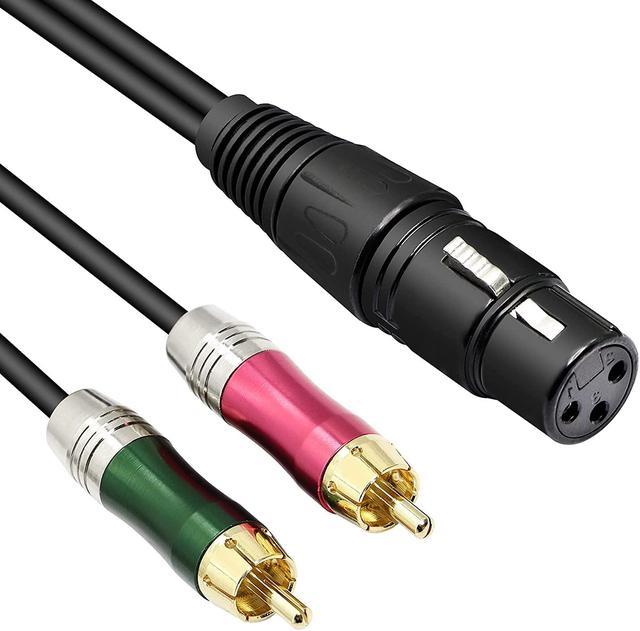 XLR To 2 RCA Y Splitter Cable Audio Cable Adapter (2M XLR Male To 2Rca)