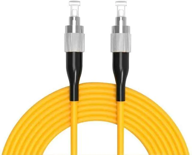 Main image of Buacoz 2Meters 7ft FC/UPC-FC/UPC Single-Mode Fiber Optic Cable FC to FC OS2 Jumper Optical Patch Cord Simplex 9/125um Yellow FC-FC