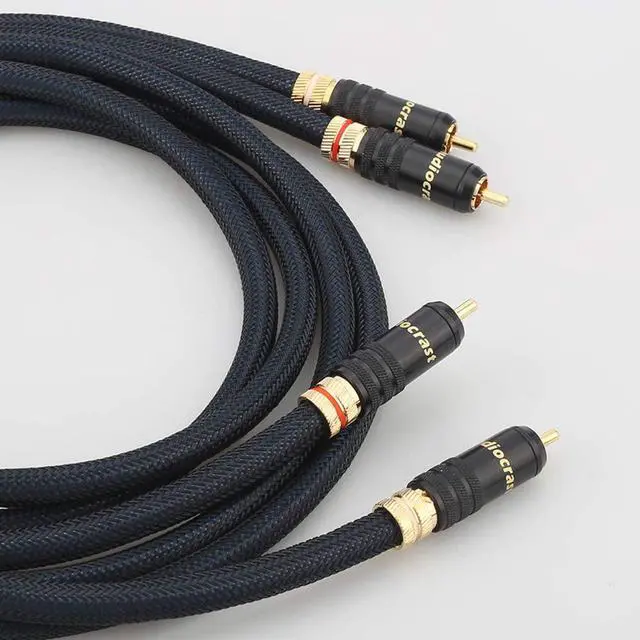 Alt view image 3 of 6 - A10 RCA Cable Stereo RCA Cord (4.9 feet) Dual 2 x RCA Male to 2 x RCA Male Audio Cable Shielded Digital & Analogue Suitable (Amplifiers AV Receivers Hi-End) (4.9FT/1.5M)