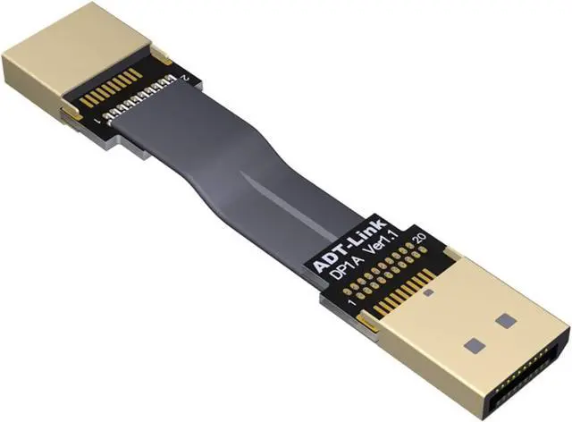 Main image of ADT-LINK DisplayPort 1.4 Cable Angled 8K 4K HDR 165Hz 60Hz Display Port Adapter for Video PC Laptop TV Extension Cable (35cm,P1-P4)