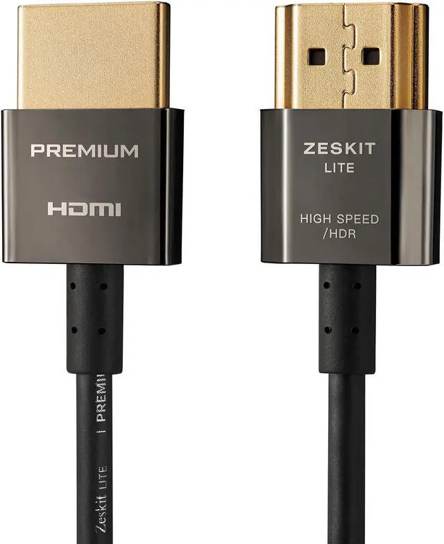 Main image of Lite 4K Premium HDMI 2.0b High Speed with Ethernet 5ft Ultra Thin, 18Gbps 4K60 ARC HDR HDCP 2.2 2.3 Compatible with Dolby Vision Apple TV 4K Roku Sony LG Samsung Vizio Xbox PS4 PS5 Switch