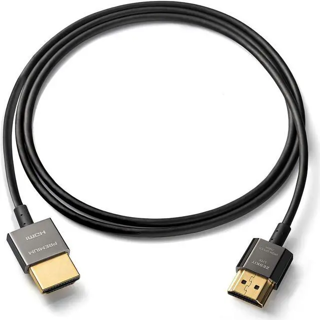 Alt view image 3 of 5 - Lite 4K Premium HDMI 2.0b High Speed with Ethernet 5ft Ultra Thin, 18Gbps 4K60 ARC HDR HDCP 2.2 2.3 Compatible with Dolby Vision Apple TV 4K Roku Sony LG Samsung Vizio Xbox PS4 PS5 Switch