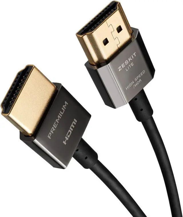 Alt view image 5 of 5 - Lite 4K Premium HDMI 2.0b High Speed with Ethernet 5ft Ultra Thin, 18Gbps 4K60 ARC HDR HDCP 2.2 2.3 Compatible with Dolby Vision Apple TV 4K Roku Sony LG Samsung Vizio Xbox PS4 PS5 Switch