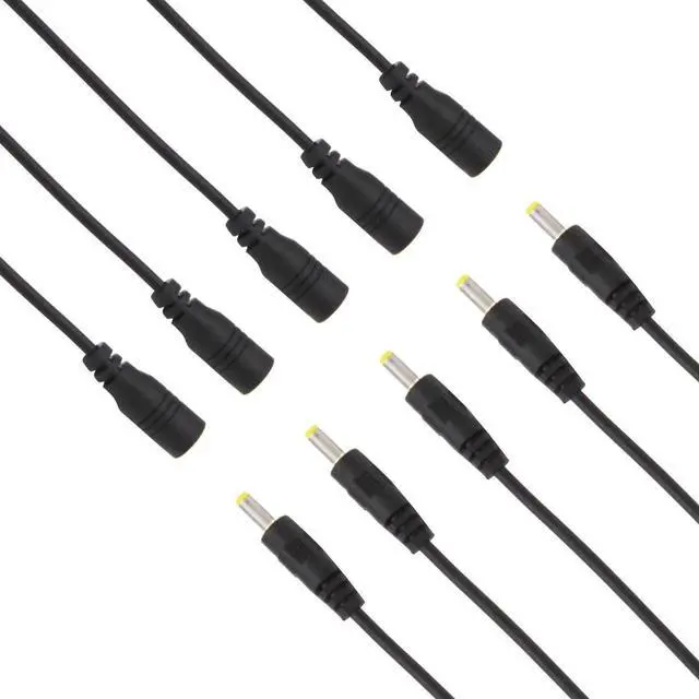 Main image of COOLM DC 4.0mmx1.7mm Male and Female DC Plug Line Power Cord 1.7mm I.D. 4.0mm O.D Security Monitoring Power Cord LED DC Power Cord 4.01.7 Barrel Adapter Converter Cable 5 Pairs