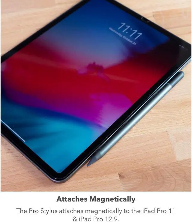 Alt view image 3 of 7 - Pro Stylus with Active & Capacitive Tips Palm Rejection Tilt Recognition Instant Bluetooth Pairing Compatible with iPad Pro 11/12.9 (3 4 & 5 Gen)/Air 10.9/iPad 10.2/9.7/Mini 5