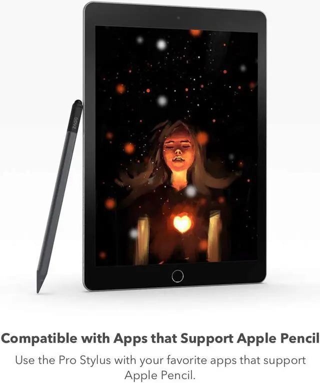 Alt view image 5 of 7 - Pro Stylus with Active & Capacitive Tips Palm Rejection Tilt Recognition Instant Bluetooth Pairing Compatible with iPad Pro 11/12.9 (3 4 & 5 Gen)/Air 10.9/iPad 10.2/9.7/Mini 5