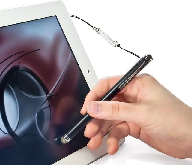 Alt view image 2 of 7 - Stylus Pen Compatible with Panasonic Tougad FZ-M1 - Capacitive Stylus Fiber Tip Capacitive Stylus Pen - Jet Black