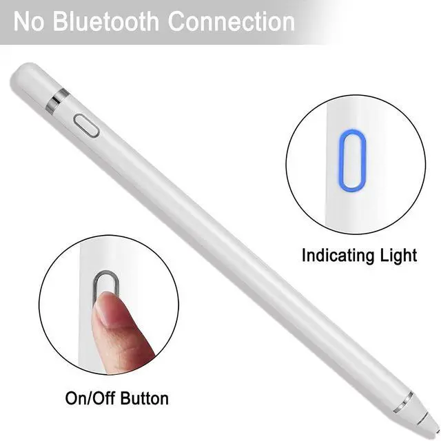 Alt view image 3 of 7 - Active Stylus Pens for Touch Screens Digital Stylish Pen Pencil Rechargeable Compatible with Most Capacitive Touch Screens