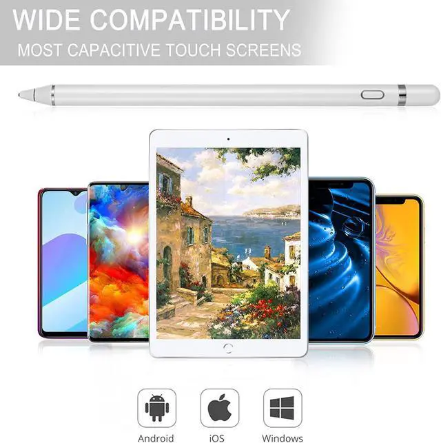 Alt view image 5 of 7 - Active Stylus Pens for Touch Screens Digital Stylish Pen Pencil Rechargeable Compatible with Most Capacitive Touch Screens