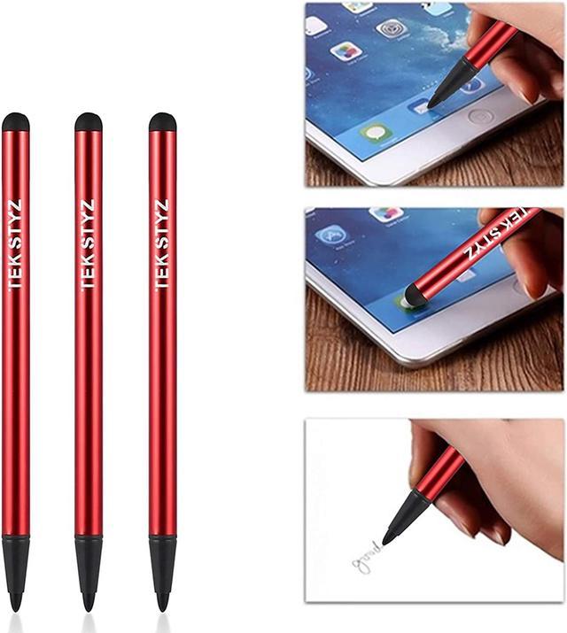 Compact Form for Touch Screens PRO Stylus Pen for Xiaomi Mi 8 Lite with Ink 3 Pack-Black-Red-Silver Extra Sensitive High Accuracy 