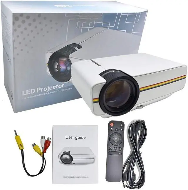 Alt view image 5 of 5 - Upgrade Mini Projector 1080P 1800Lumen Portable LCD LED Home Cinema Compatible 3D Beamer