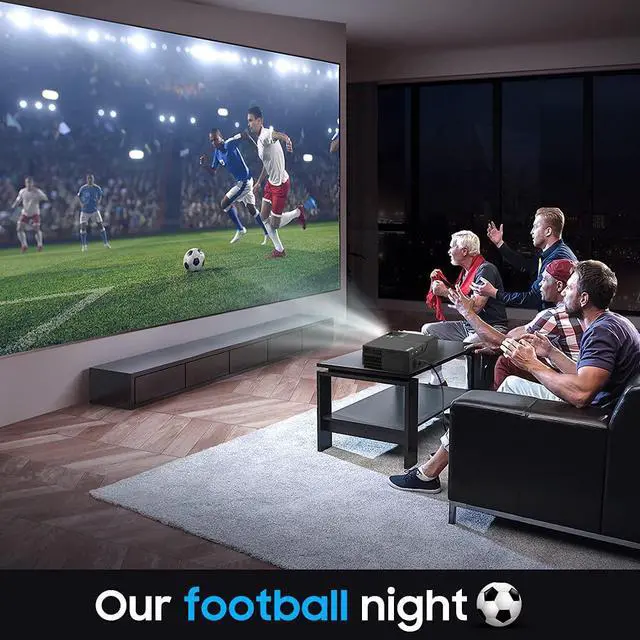 Alt view image 7 of 14 - JIMTAB M18 PRO Native 1080P Video Projector,WiFi HD Projector Support AV,VGA,USB,HDMI, Compatible with Xbox,Laptop,iPhone and Android for Academic Display and Home Theater (Metallic Black(M18 Pro))