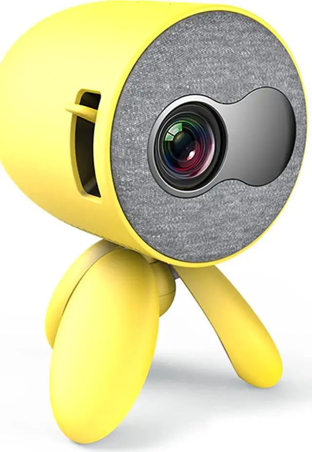 Main image of Gaone Portable Mini Projector, 1080P Full HD Supported Video Projector, 2.5W Speaker, LED Movie Projector, 75 Inch Picture, Compatible with USB/HDMI/to/AV/VGA Home Theater Projector,Yellow