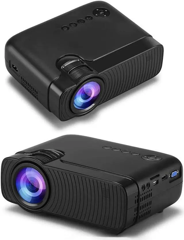 Alt view image 5 of 6 - Mini Projector ,Portable Video-Projector,Multimedia Home Theater Movie Projector,Compatible with Full HD 1080P HDMI,VGA,USB,AV,Laptop,Smartphone,Black