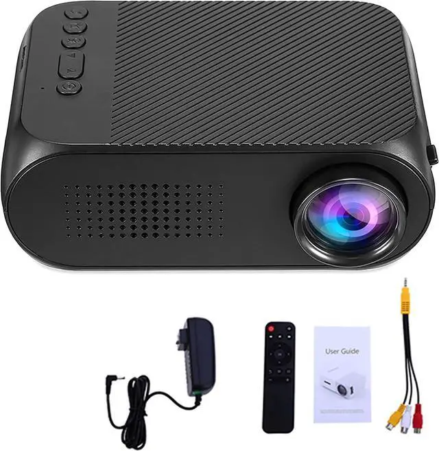 Main image of Gaone Mini Projector with Projection Screen 4800 Lumens Video Projector 1080P Full HD Supported 50000 Hours Multimedia Home Theater Movie Projector, Compatible with HDMI, VGA, USB, AV,Black