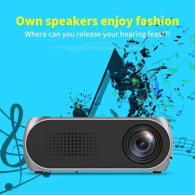 Alt view image 3 of 7 - Gaone Mini Projector, 1080P Supported Video Projector 4800 Lumens LED 20,000 Hrs Long Life Portable Home Theatre Projector Compatible with PS4, PC Via HDMI, VGA, TF, AV, and USB,White