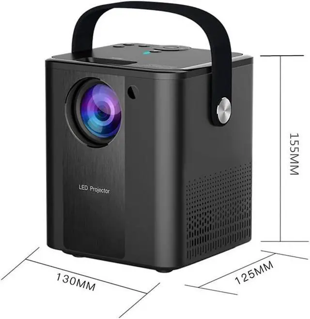 Alt view image 2 of 5 - LED Home Small Mini Portable Projector, Mobile Phone with Screen Portable, Mini high-Definition Projector, Black (Size : A) ( A)